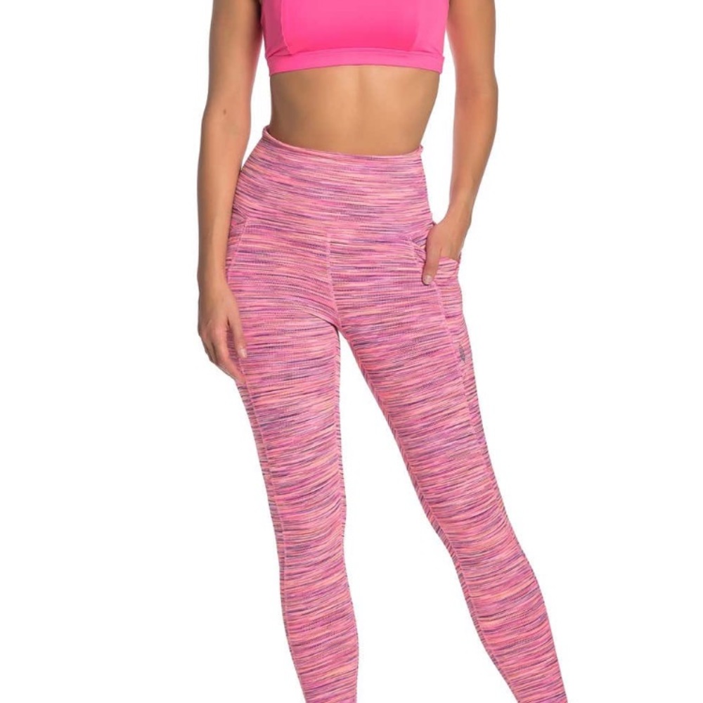 FREE PEOPLE MOVEMENT ROLL OUT LEGGINGS PINK XSmall  new